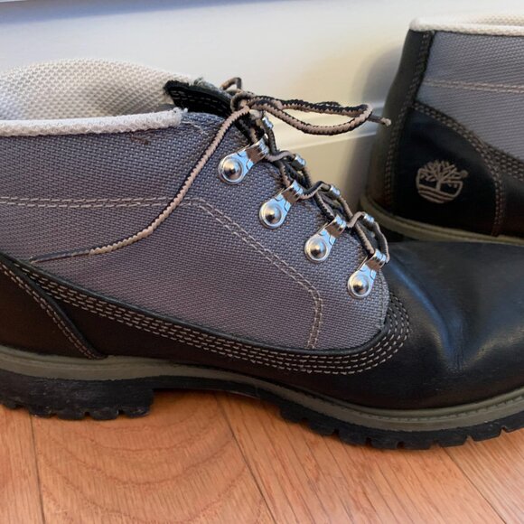 Timberland Waterproof Campsite Boots Men\'s 9M 13049‎ Two-Toned Black with Gray main image 5